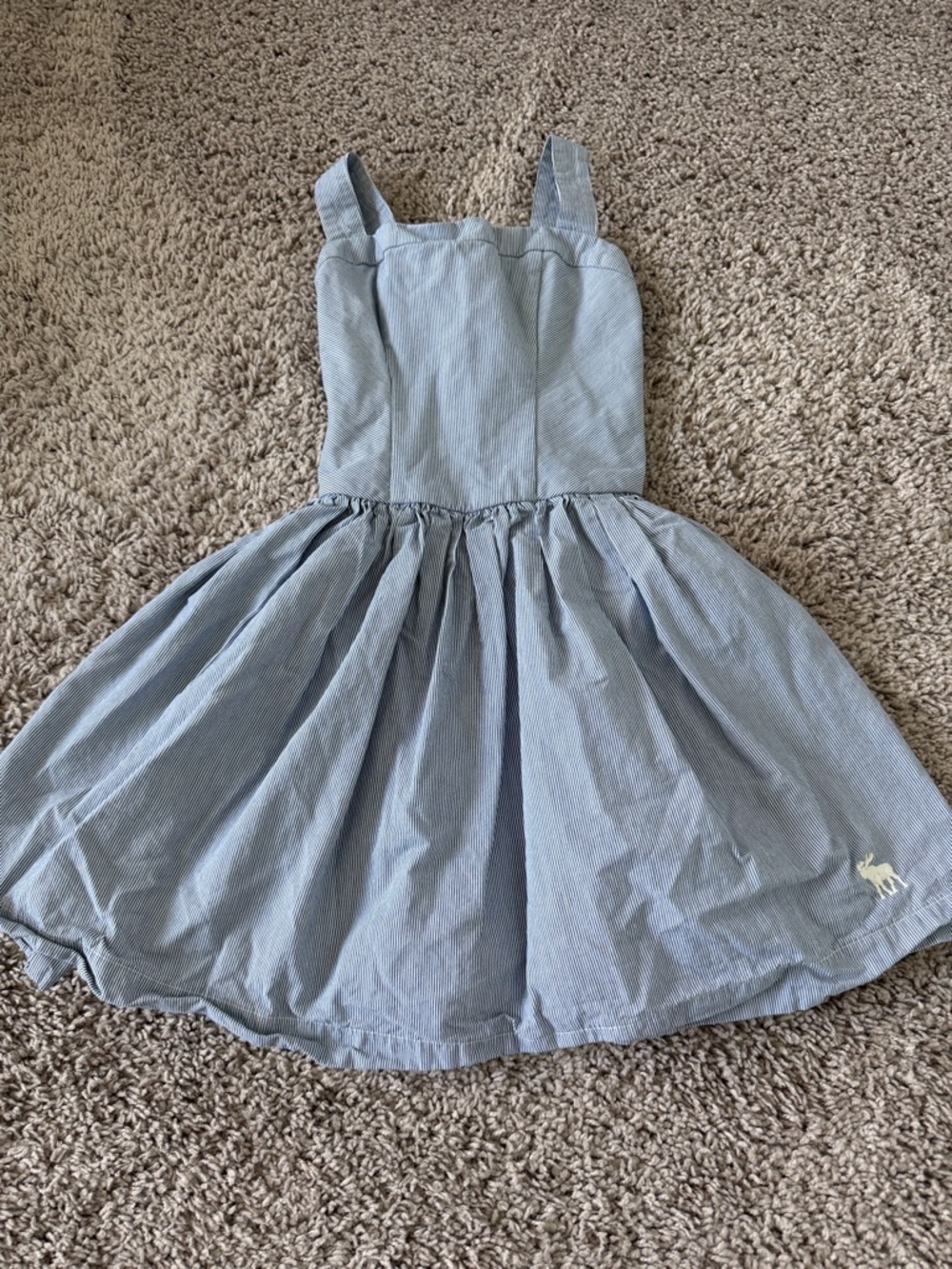 Abercrombie Kids Blue Striped Seersucker Dress